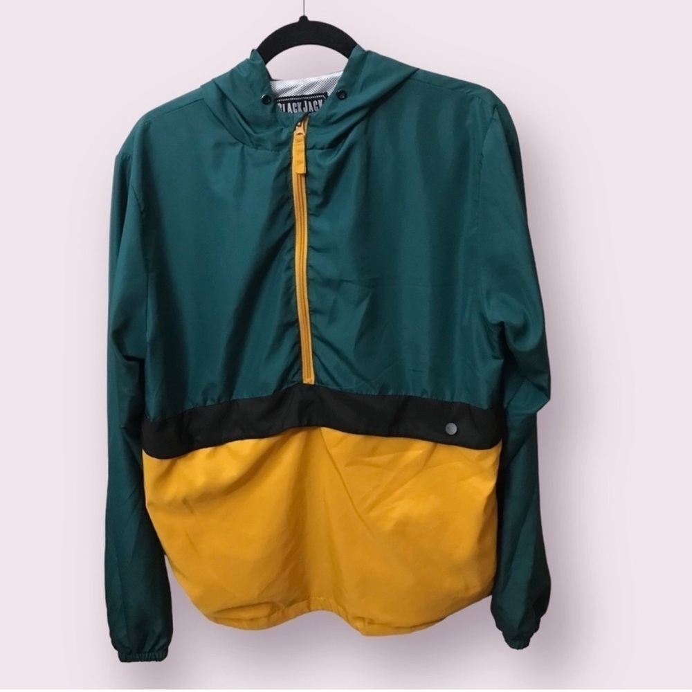 BlackJack 1999 Retro 90's Full Zip Windbreaker
Lightweight Jacket.